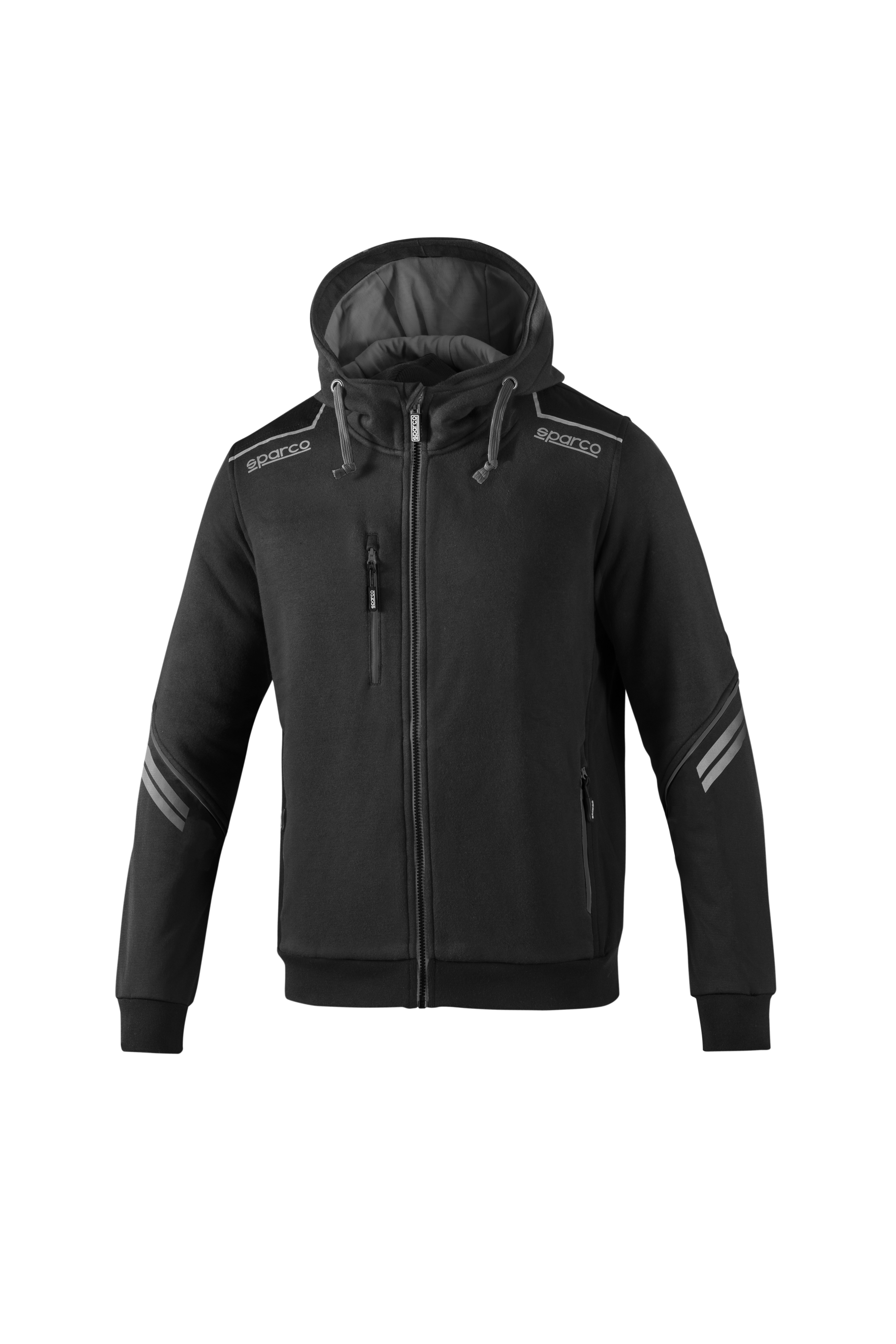 HOODED FULL ZIP TG XS NR/GRS