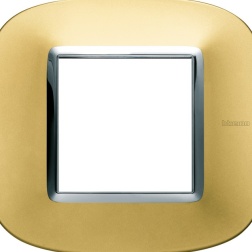 PLACCA 2/3/4/6 POSTI  ORO SATINATO BTICINO AXOLUTE OSN