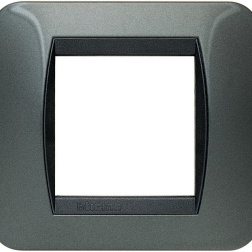 PLACCA 2/3/4/7 POSTI ACCIAIO SCURO BTICINO LIVINGLIGHT AC