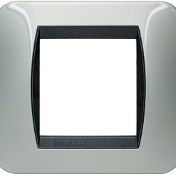 PLACCA 2/3/4/7 POSTI ALLUMINIO CHIARO BTICINO LIVINGLIGHT AL