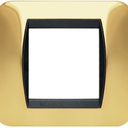 PLACCA 2/3/4/7 POSTI ORO VERO  BTICINO LIVINGLIGHT OR