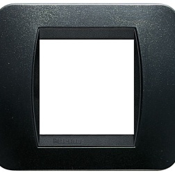 PLACCA 2/3/4/7 POSTI ACCIAIO SCURO  BTICINO LIVINGLIGHT  PA