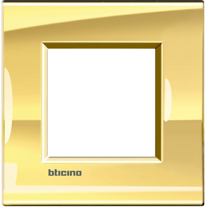 PLACCA 2/3/4/7 POSTI ORO FREDDO BTICINO LIVINGLIGHT 0A