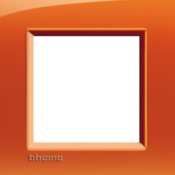 PLACCA 2/3/4/7 POSTI ARANCIO BTICINO LIVINGLIGHT OD