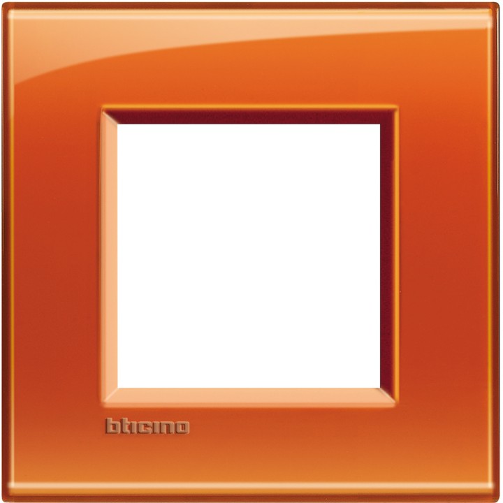 PLACCA 2/3/4/7 POSTI ARANCIO BTICINO LIVINGLIGHT OD