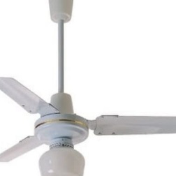 Zephir ZFS8093 Ventilatore da Soffitto in Metallo con Lampada, Bianco