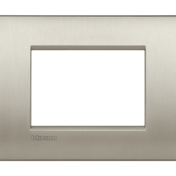 PLACCA 3/4/7 POSTI TITANIO SPAZZOLATO BTICINO LIVINGLIGHT TIS
