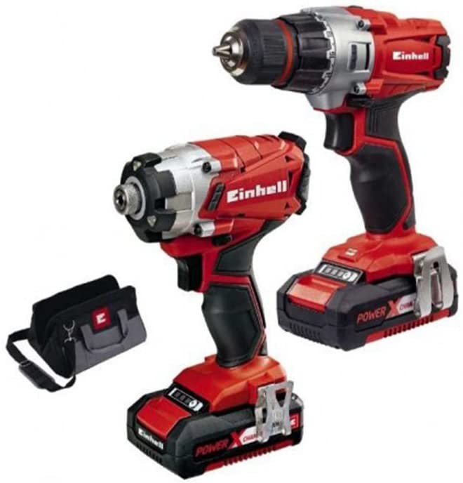 Set Trapano e Avvitatore + 2 batterie e caricabatterie Einhell TE-TK 18 Li Drill & Driver KIT