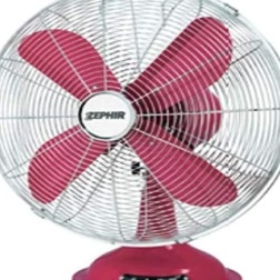 Zephir 0 Ventilatore da Tavolo Vintage-Pala 40 cm, 45 W, 240 V, Rosso