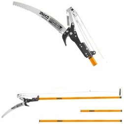 Ingco Heps25281 Segaccio Con Asta Telescopica 240 Cm Lama In Teflon Verniciato Professionale