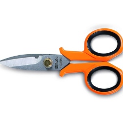 Beta 1128BMX - Forbici per Elettricisti Lame Diritte in Acciaio Inossidabile con Microdentatura - 1 Pezzo, 13 mm