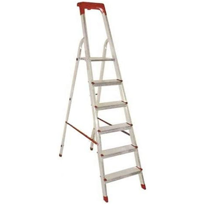 TREPPE Scala in alluminio pieghevole a forbice leggera 5 gradini