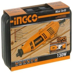 INGCO Smerigliatrice Multifunzione a Stelo 130W + 52 accessori
