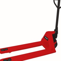 Einhell TC-PT 2500 Transpallet (portata max. 2500 kg, altezza forche 80-190 mm, diam. Rulli carico 80 mm, diam. Ruote direzionabili 180 mm, lunghezza forche 115 cm, larghezza forche 54 cm, peso 62 kg)