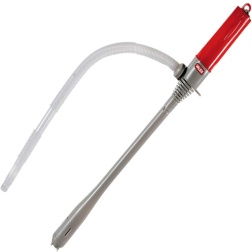 Valex 1370812 Pompa per Travaso Liquidi a Batteria, Rosso/Argento, 385 mm
