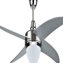 Ventilatore da Soffitto 4 Pale ø 122 cm con Luce e Telecomando colore Argento ZFR4121S