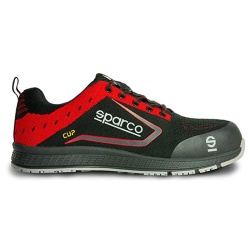 Sparco - Cup S1p, Scarpe Antinfortunistiche leggere Cup S1P Albert Nero/Rosso Taglia 40 Unisex - Adulto
