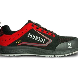 Sparco - Cup S1p, Scarpe Antinfortunistiche leggere Cup S1P Albert Nero/Rosso Taglia 40 Unisex - Adulto