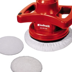 Einhell CC-PO 90 Lucidatrice per auto (230 V, potenza 90 W, oscillazioni al min. 3700, diam. Platorello 24 cm, incl cuffia cotone, cuffia sintetica)