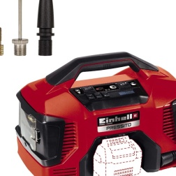 Einhell Compressore a batteria TE-AC 36/6/8 Li OF Set Power X-Change, Li-Ion, 2x 18 V, max. 8 bar, serbatoio da 6 Litri, motore senza olio, incl. accessori, senza batteria e caricabatterie
