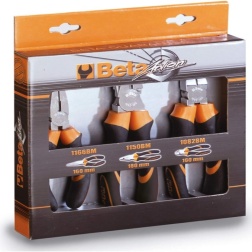 Beta Tools 1169 Bm/D3 - Set di 3 Utensili (2 Pinze+1 Tronchese), Nero/Arancione