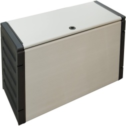 Mongardi 7825C04 Panca per Raccolta Differenziata, Grigio/Nero, 85 x 34 x39 cm