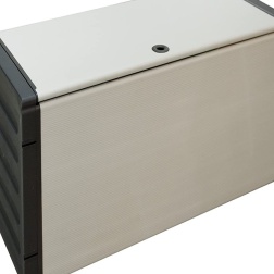 Mongardi 7825C04 Panca per Raccolta Differenziata, Grigio/Nero, 85 x 34 x39 cm