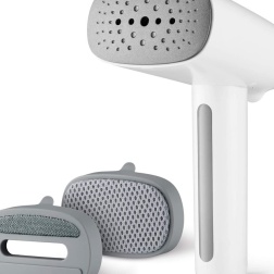 Ufesa GS1800 Ferro da Stiro, Vapore costante 25 g/min, Manico Rimovibile, Pieghe, disinfetta ed elimina Gli odori, 800 W, Rosso