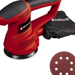 Einhell TC-RS 38 E LEVIGATRICE ROTO ORBITALE (tensione 220 V, potenza 380 W, oscillazioni al min. 12000-26000, ampiezza oscillazioni 2 mm, platorello 125 mm, velcro, incl. 1 fogli carta abrasiva)