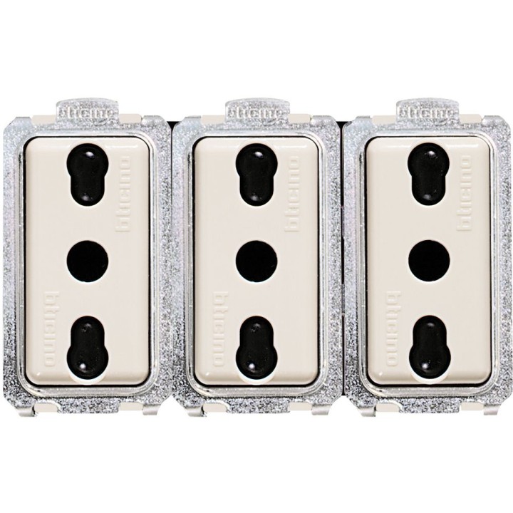 Magic - Presa Triplex Bipasso 2P+T 10/16A 5180R