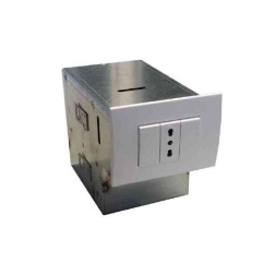 Cassaforte invisibile ad incasso, zincata, 1 cassetto e 1 vanno della stessa misura. Dimensioni 18X11X13 cm