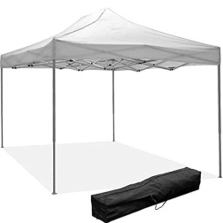 Gazebo 3x3 M Pieghevole Giardino Impermeabile Tendone da Sole Ombreggiante Terrazzo Esterno Bianco Richiudibile in Acciaio Robusto Eventi Feste con Borsa