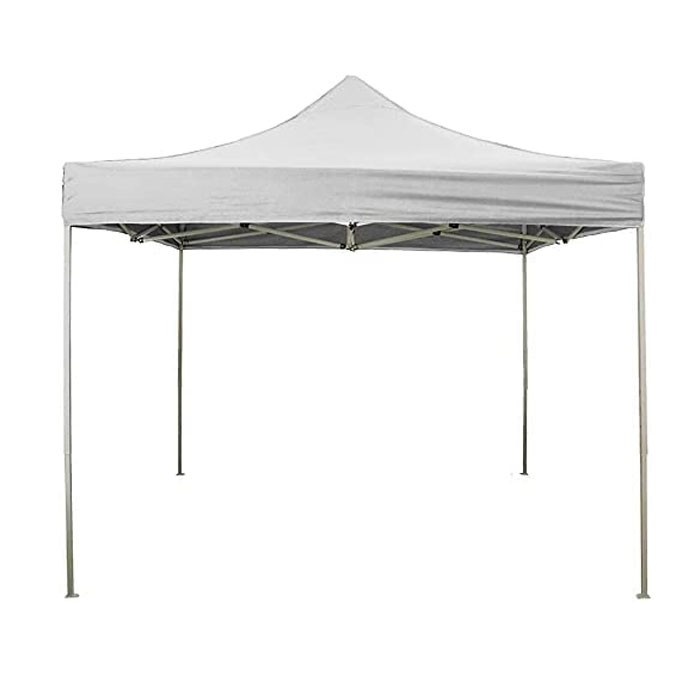 Toolport Tendone Per Feste Premium 5x12 M In PVC Bianco 750N | Telaio In Acciaio Zincato 38mm, Impermeabile, Con Pareti Laterali