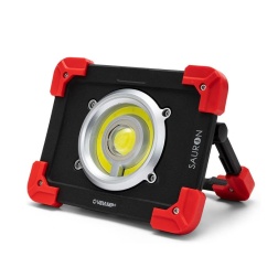 Velamp Sauron Proiettore Ricaricabile LED 20W, con Powerbank e Supporto orientabile. per lavori, Garage, Trekking, Campeggio, Caccia. 20 W, Rosso