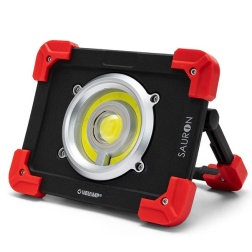 Velamp Sauron Proiettore Ricaricabile LED 20W, con Powerbank e Supporto orientabile. per lavori, Garage, Trekking, Campeggio, Caccia. 20 W, Rosso