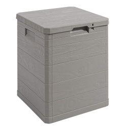 Toomax Bauli Woody's 90L, Contenitore da Esterni, in plastica, Art. 173, Grigio Tortora