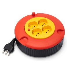 Avvolgicavo domestico 4 prese, cavo H05VV-F3G1.0MM2, 5M,CE