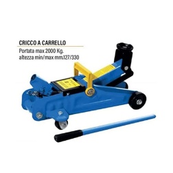 CRICK  IDRAULICO AUTO SOLLEVATORE MARTINETTO CARRELLO MECCANICO 2 T TONNELLATE