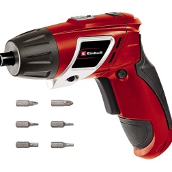 Einhell TC-SD 3,6 Li Avvitatore a batteria (3,6 V, 1,3 Ah, Li-Ion, giri al min. 200, torsione 3 Nm, luce LED, attacco esagonale magnetico, incl. 6 inserti, batteria 1,3 Ah, caricabatteria)