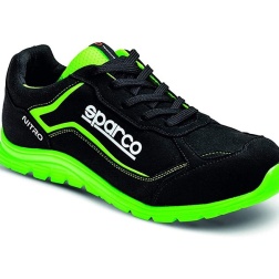 Sparco Teamwork Scarpa Antinfortunistica Verde/Nero da Lavoro-Bassa per Uomo E Donna-Nitro-S3 SRC, Stivali Unisex-Adulto
