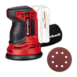 Einhell TE-RS 18 Li-Solo Levigatrice roto orbitale a batteria Power X-Change (18V, oscillazioni al min. 14.000 - 22.000, diam. Platorello 125 mm, senza batteria e caricabatteria)
