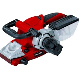 Einhell TE-BS 8540 E Levigatrice a nastro (tensione 230 V, potenza 850 W, velocità nastro 300 - 400 m/min, platorello 75x140 mm, apertura frontale, incl. 1 nastro abrasivo 75x533 mm)