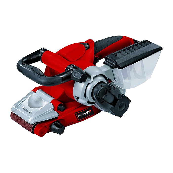 Einhell TE-BS 8540 E Levigatrice a nastro (tensione 230 V, potenza 850 W, velocità nastro 300 - 400 m/min, platorello 75x140 mm, apertura frontale, incl. 1 nastro abrasivo 75x533 mm)