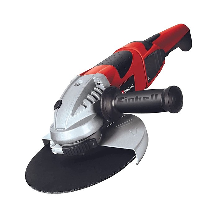 Einhell TE-AG 230/2000 Smerigliatrice angolare (230 V, 2000 W, giri min. 65000, diam. Max disco 230 mm, softstart, regolazone copri disco senza utensili, inc. impugnatura aggiuntiva)