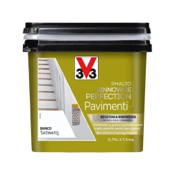 V33 Smalto Rinnovare Perfection Bianco Satinato Pavimenti 0.75 l