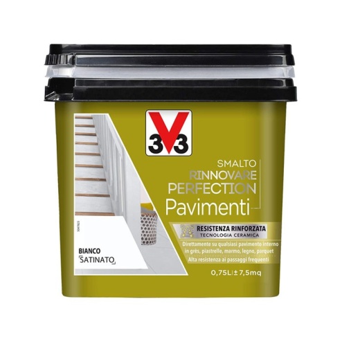 V33 Smalto Rinnovare Perfection Bianco Satinato Pavimenti 0.75 l