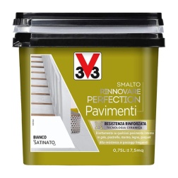 V33 Smalto Rinnovare Perfection Bianco Satinato Pavimenti 0.75 l