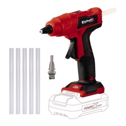Einhell Pistola Incollatrice a Batteria TE-Cg 18 Li-Solo Power X-Change, Li-Ion, 18 V, Max. 170 °C, Pronta per l'Uso in 120 Secondi, Incl. 5 Stick Colla, senza Batteria e Caricatore