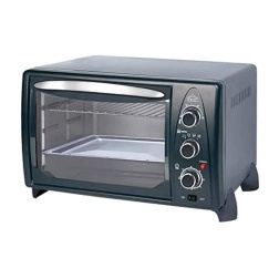 DCG Eltronic MB9824 N - Forno elettrico, termostato regolabile, ventilato, spia luminosa, 4 posizioni di calore, Nero/Grigio, 1380 W, 24 litri, 44 x 29 x 30 cm